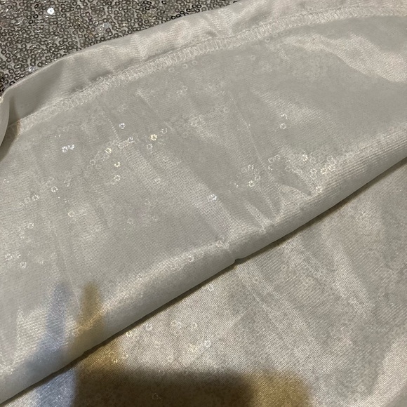 NWOT Spadehill sparkly Silver sequin party short sleeve top size XL - Picture 8 of 10